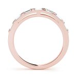 Fancy Shape Princess Wedding Ring, in Rose Gold - 50419