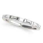 Fancy Shape Princess Wedding Ring, in Platinum - 50419