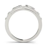 Fancy Shape Princess Wedding Ring, in Sterling Silver - 50419