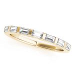 Fancy Shape Princess Wedding Ring, in Yellow Gold - 50419