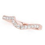 Curverd Wedding Ring, in Rose Gold - 50423