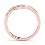 Curverd Wedding Ring, in Rose Gold - 50423