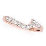 Curverd Wedding Ring, in Rose Gold - 50427