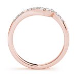 Curverd Wedding Ring, in Rose Gold - 50427