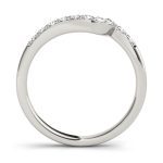 Curverd Wedding Ring, in Platinum - 50427