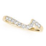 Curverd Wedding Ring, in Yellow Gold - 50427