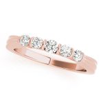 Bar Set Wedding Ring, in Rose Gold - 50429