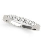 Bar Set Wedding Ring, in Platinum - 50429