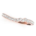 Curverd Wedding Ring, in Rose Gold - 50430