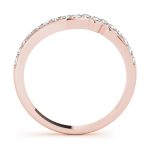 Curverd Wedding Ring, in Rose Gold - 50430