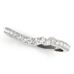 Curverd Wedding Ring, in Platinum - 50430