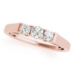 Prong Set Wedding Ring, in Rose Gold - 50436