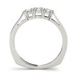 Prong Set Wedding Ring, in White Gold - 50436