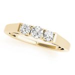 Prong Set Wedding Ring, in Yellow Gold - 50436