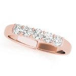 Prong Set Wedding Ring, in Rose Gold - 50437