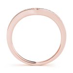 Curverd Wedding Ring, in Rose Gold - 50439