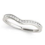 Curverd Wedding Ring, in Platinum - 50439