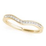 Curverd Wedding Ring, in Yellow Gold - 50439