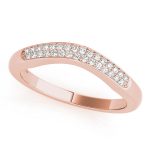 Curverd Wedding Ring, in Rose Gold - 50441