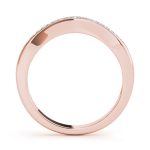 Curverd Wedding Ring, in Rose Gold - 50441