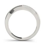 Curverd Wedding Ring, in White Gold - 50441