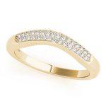 Curverd Wedding Ring, in Yellow Gold - 50441