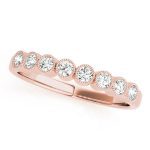 Bezel Set Wedding Ring, in Rose Gold - 50448