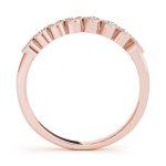 Bezel Set Wedding Ring, in Rose Gold - 50448