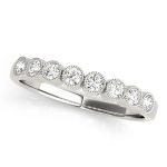 Bezel Set Wedding Ring, in Sterling Silver - 50448