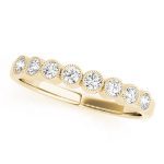 Bezel Set Wedding Ring, in Yellow Gold - 50448