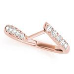 Curverd Wedding Ring, in Rose Gold - 50450