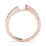 Curverd Wedding Ring, in Rose Gold - 50450