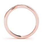 Curverd Wedding Ring, in Rose Gold - 50451