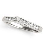 Curverd Wedding Ring, in Sterling Silver - 50451