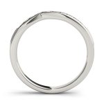 Curverd Wedding Ring, in Sterling Silver - 50451