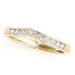 Curverd Wedding Ring, in Yellow Gold - 50451