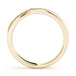 Curverd Wedding Ring, in Yellow Gold - 50451