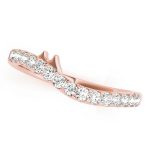 Curverd Wedding Ring, in Rose Gold - 50453