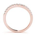 Curverd Wedding Ring, in Rose Gold - 50453