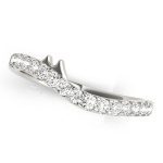 Curverd Wedding Ring, in Sterling Silver - 50453