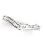 Channel Set Wedding Ring, in White Gold - 50455