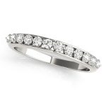 Prong Set Wedding Ring, in White Gold - 50456