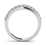 Prong Set Wedding Ring, in White Gold - 50456