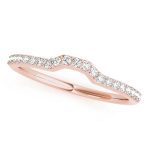 Curverd Wedding Ring, in Rose Gold - 50457