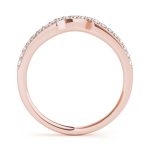 Curverd Wedding Ring, in Rose Gold - 50457