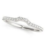 Curverd Wedding Ring, in Sterling Silver - 50457