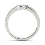 Curverd Wedding Ring, in White Gold - 50457