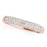 Pave Wedding Ring, in Rose Gold - 50463