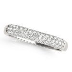 Pave Wedding Ring, in White Gold - 50463