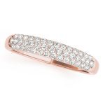 Pave Wedding Ring, in Rose Gold - 50466